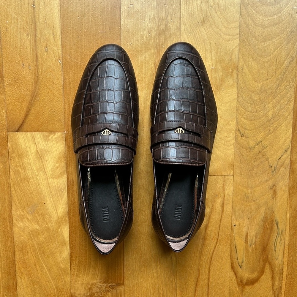 NEW PAIGE Macall Penny Leather Loafer. 9.5